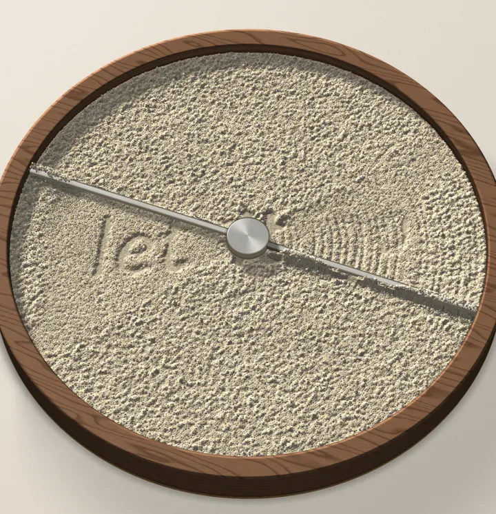 A tray in Kare: Ivory · Walnut · Steel